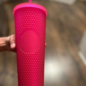 Hot pink Starbucks tumbler. Brand new, never used.